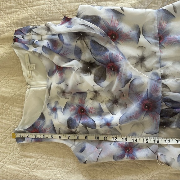 LC Lauren Conrad Lavander and Blue Ruffled Mini Summer Sheer Lightweight Dress 6 - Picture 12 of 13